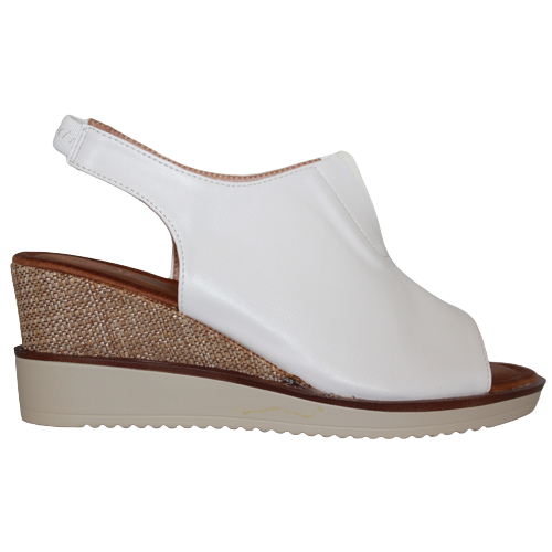 Zanni Ladies Wedge Sandals - Mirfa - White