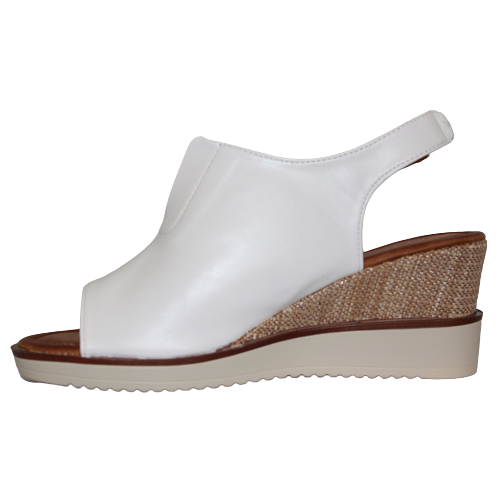 Zanni Ladies Wedge Sandals - Mirfa - White