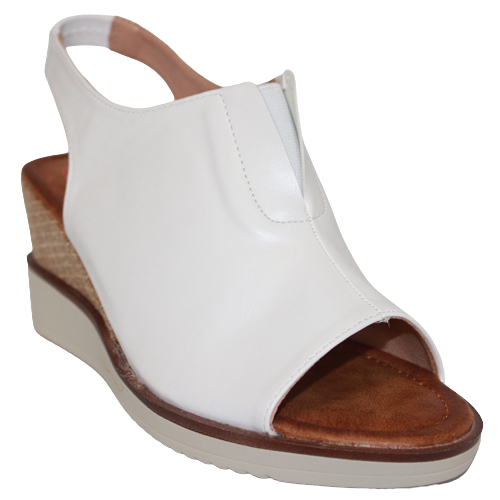 Zanni Wedge Sandals - Mirfa - White
