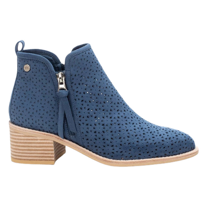 XTI Block Heel Ankle Boots - 140922 - Denim