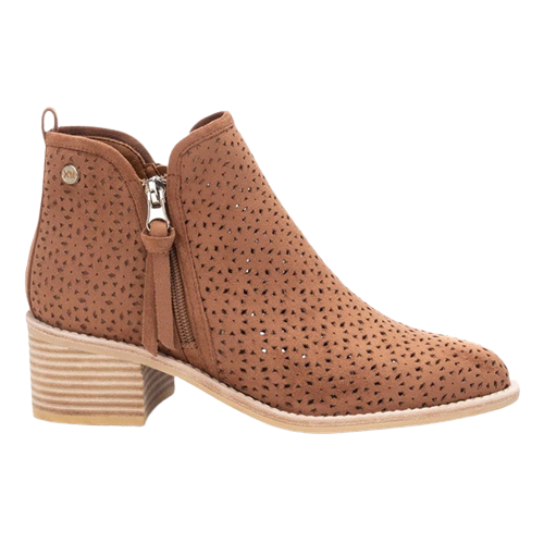 XTI Block Heel Ankle Boots - 140922 - Camel
