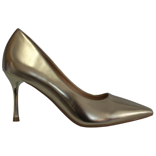 Sorento Dressy Heeled Pumps- Loughcrew - Gold