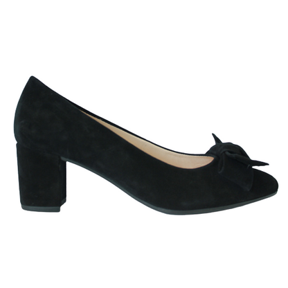 Gabor Block Heeled Pumps Black – Greenes Shoes - Main Image
