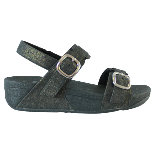 Fitflop ADJ Sandals - Lulu Shimmer - Black