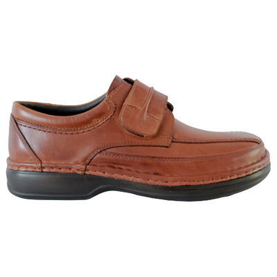 Ara Wide Fit Leather Velcro Shoes - 17101 - Tan