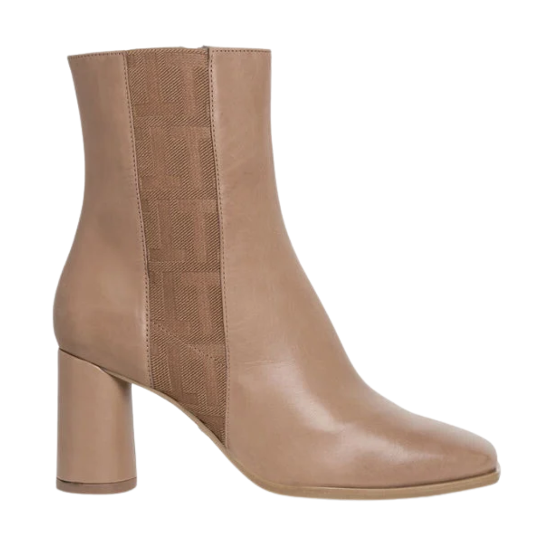 Tamaris Block Heeled Ankle Boots - 25361-29 - Taupe