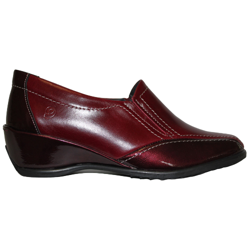Suave Wedge Shoes - Rosebud - Burgundy