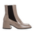 Tamaris Block Heeled Ankle Boots - 25344-29 - Taupe Patent