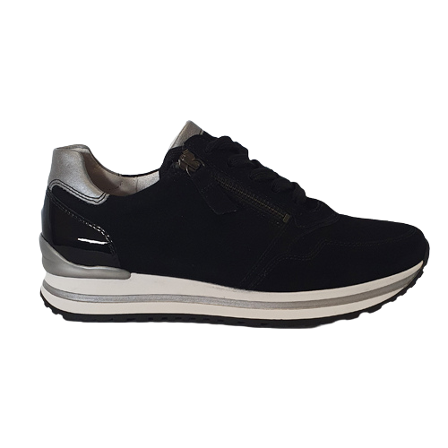 Gabor Wide Fitting Trainers - 66.528 - Black/Silver
