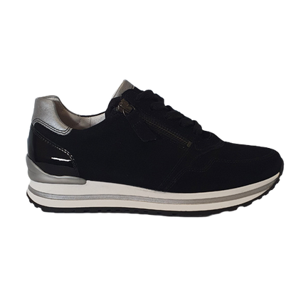 Gabor Wide Fitting Trainers - 66.528 - Black/Silver