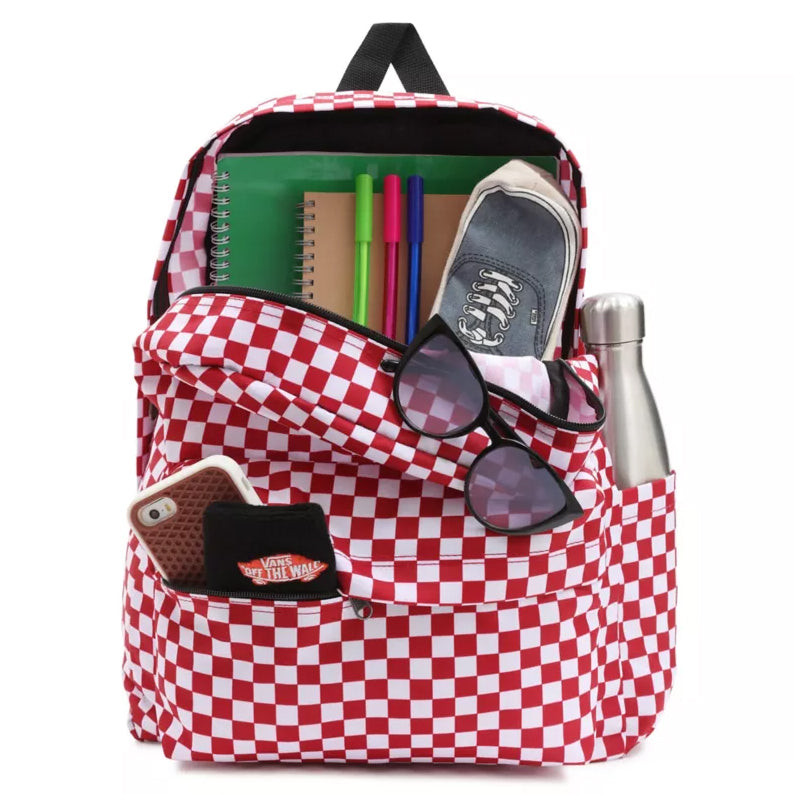 Vans Backpack Old Skool Check Red/White – Greenes Shoes